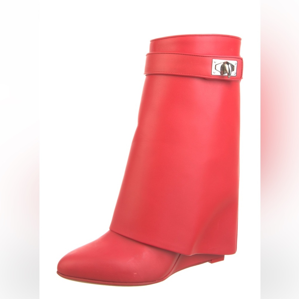 Givenchy Red Shark Tooth Boots